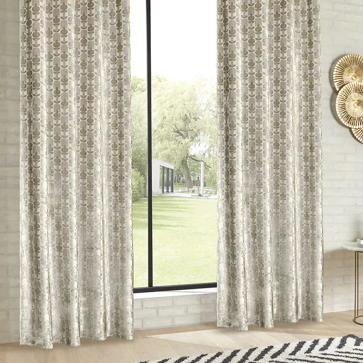 Rideau velours (140 x 260 cm) Luna Ecru