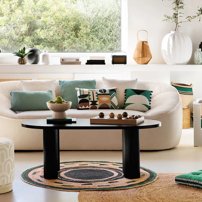 Runder Wohnzimmerteppich Jute (120 cm) Mala Beige