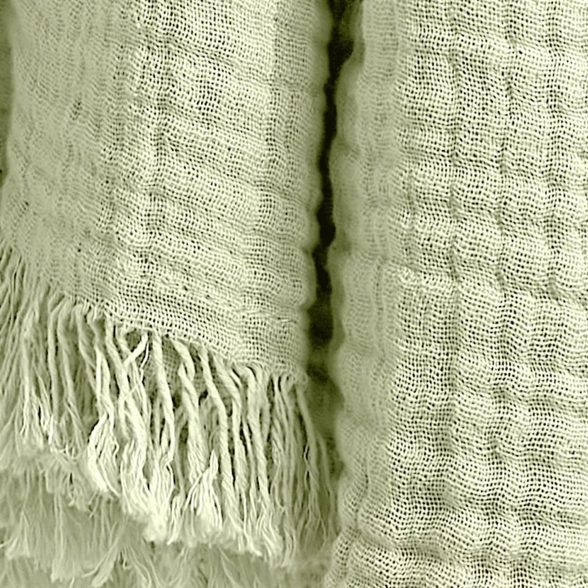 Plaid katoengaas (220 cm) Gaïa Lindegroen
