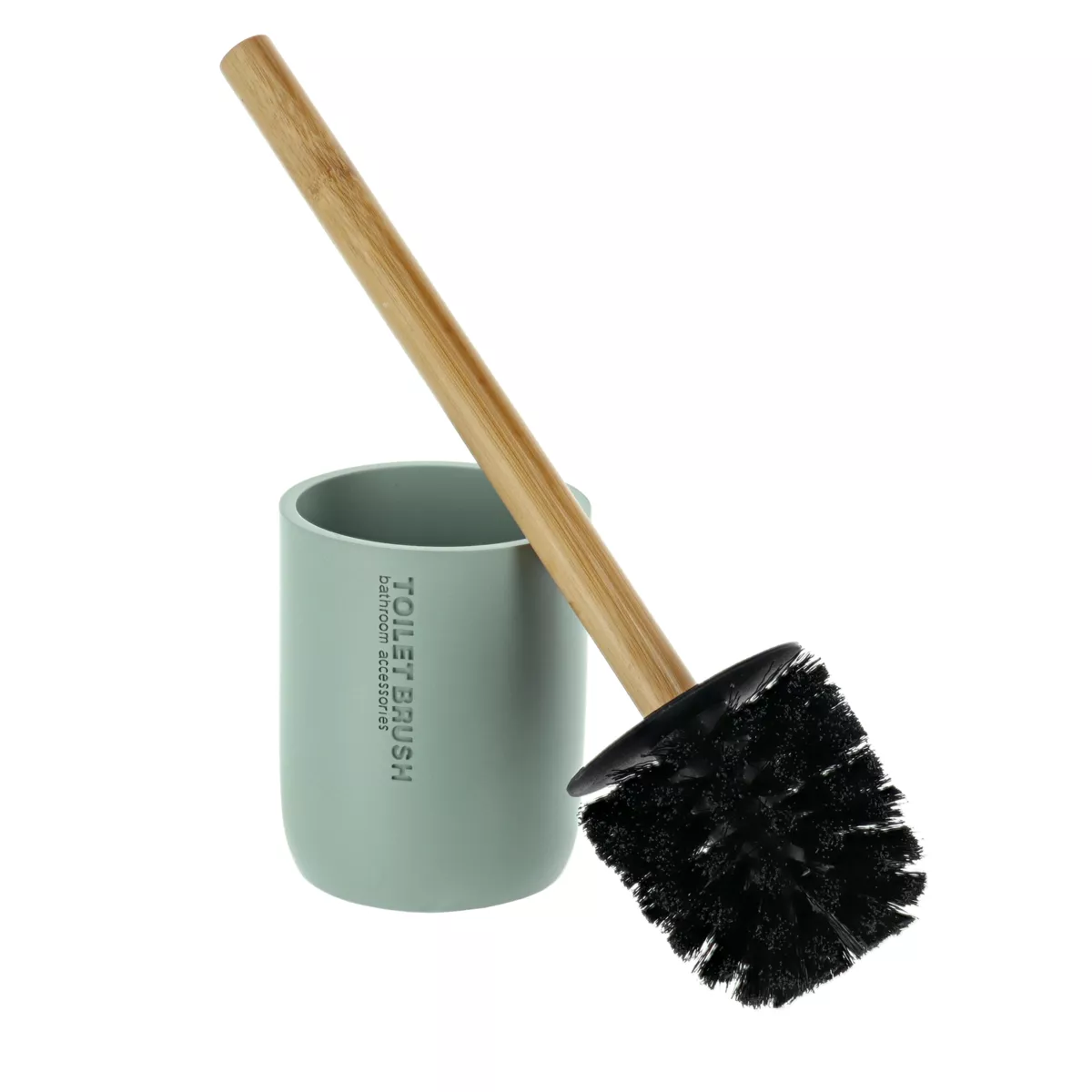 Spazzolino WC in poliresina Purebamboo Verde eucalipto
