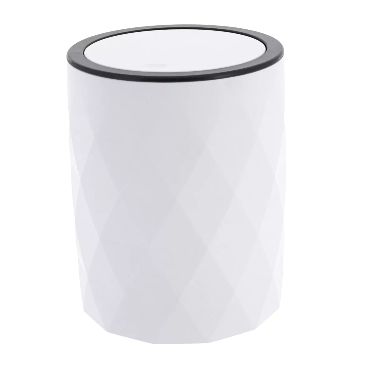 POUBELLE ABS + RUBBER 6L - BLANC