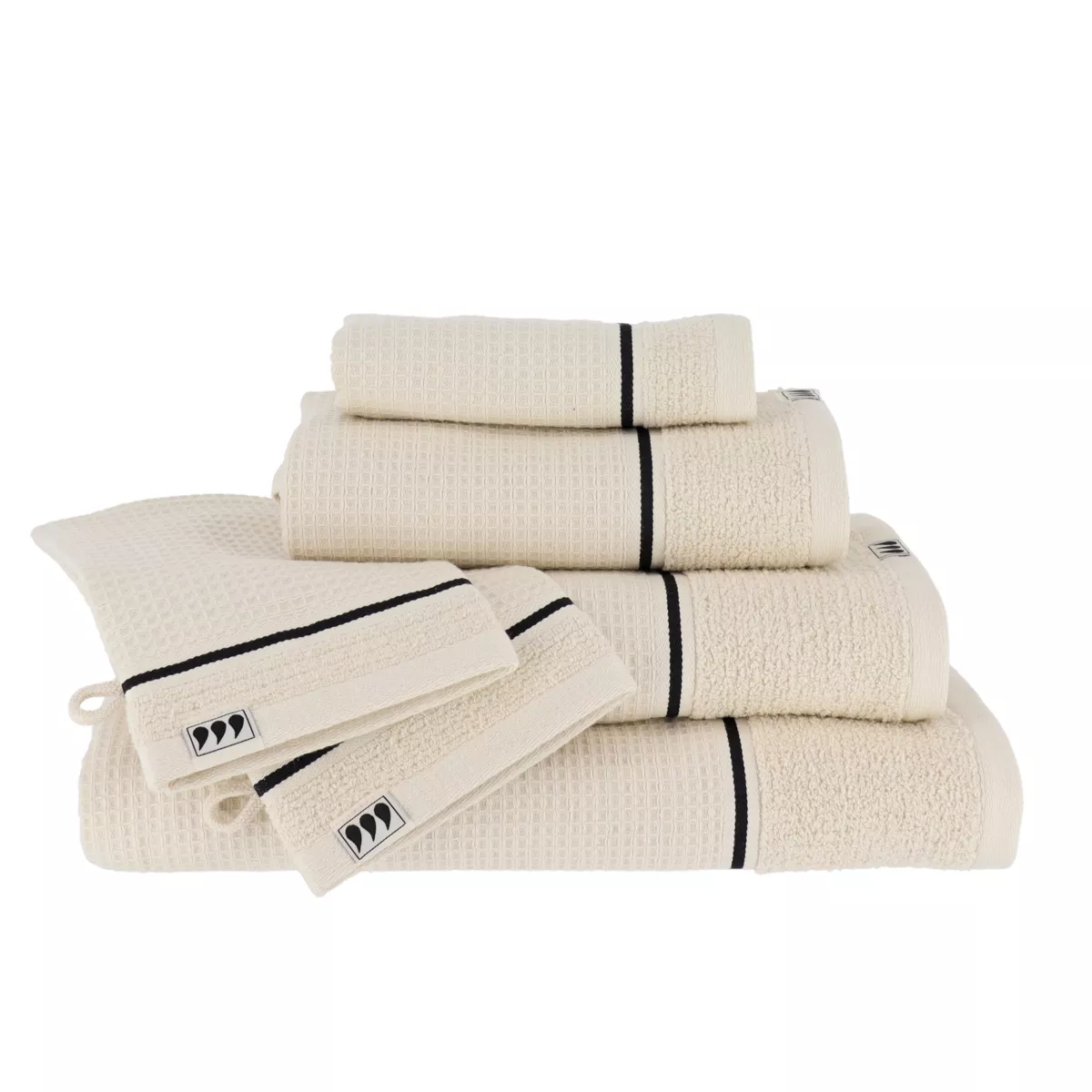 Asciugamano da bagno nido d'ape (70 x 130 cm) Japandi Beige