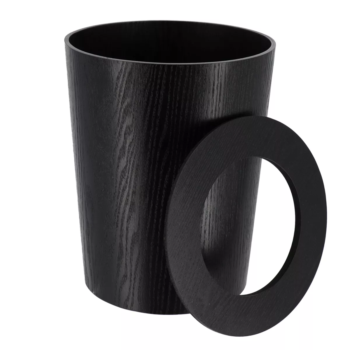 Cestino per il bagno in stile legno Scandi Nero