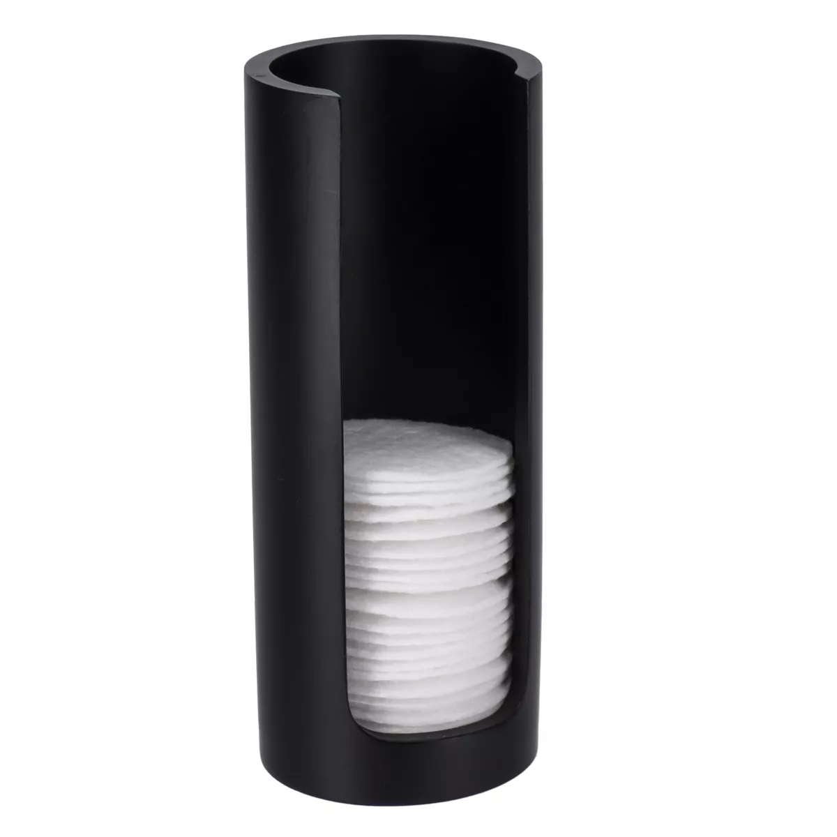 DISTRIBUTEUR COTONS DEMAQUILLANTS POLYRESINE - NOIR