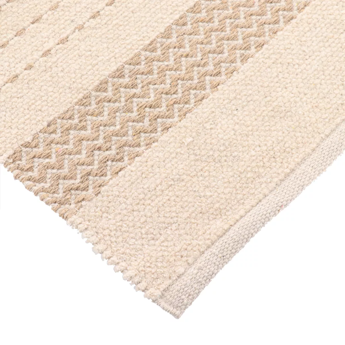 TAPIS CILAOS COTON/AUTRES FIBRES 45X90 CM - NATUREL/BEIGE