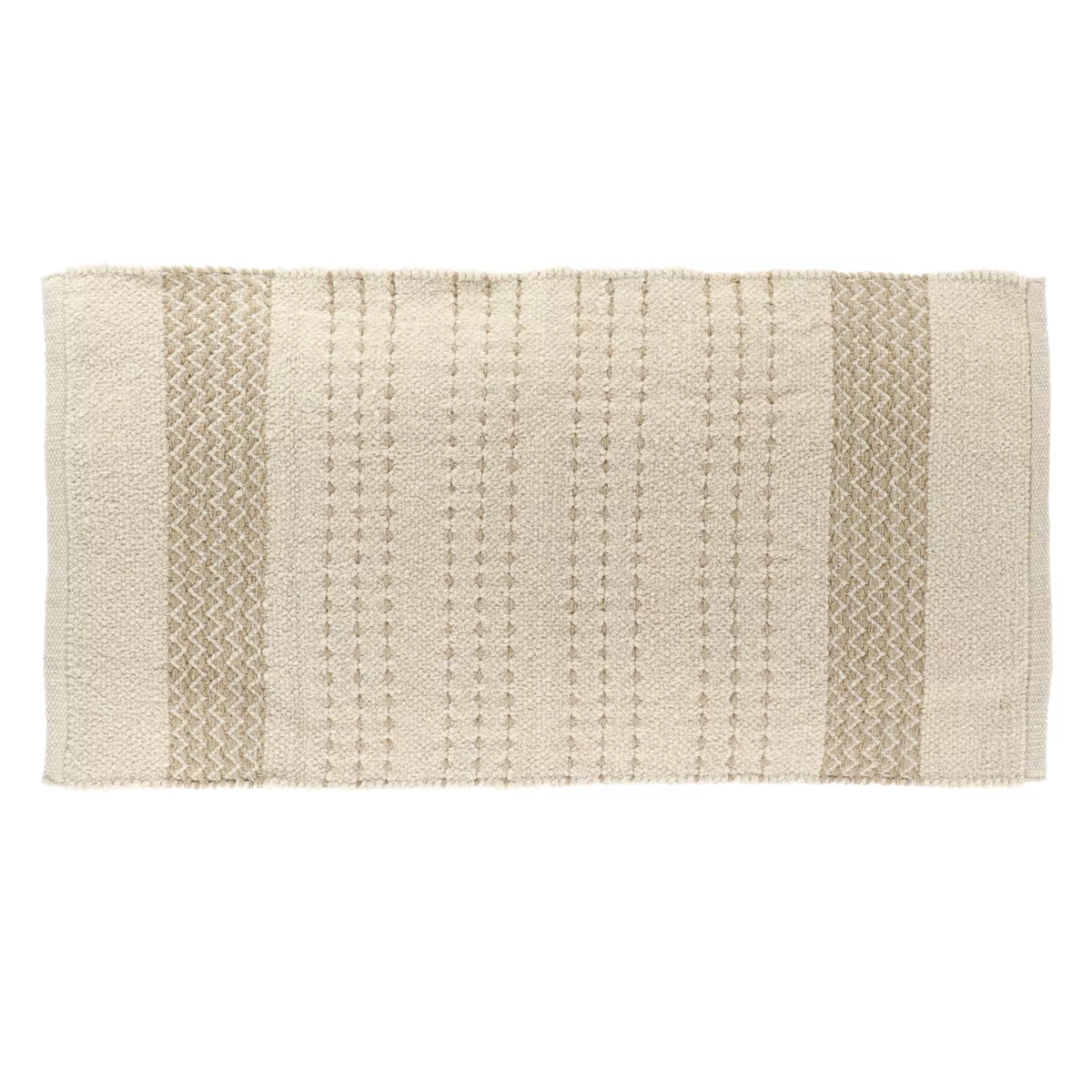 TAPIS CILAOS COTON/AUTRES FIBRES 45X90 CM - NATUREL/BEIGE