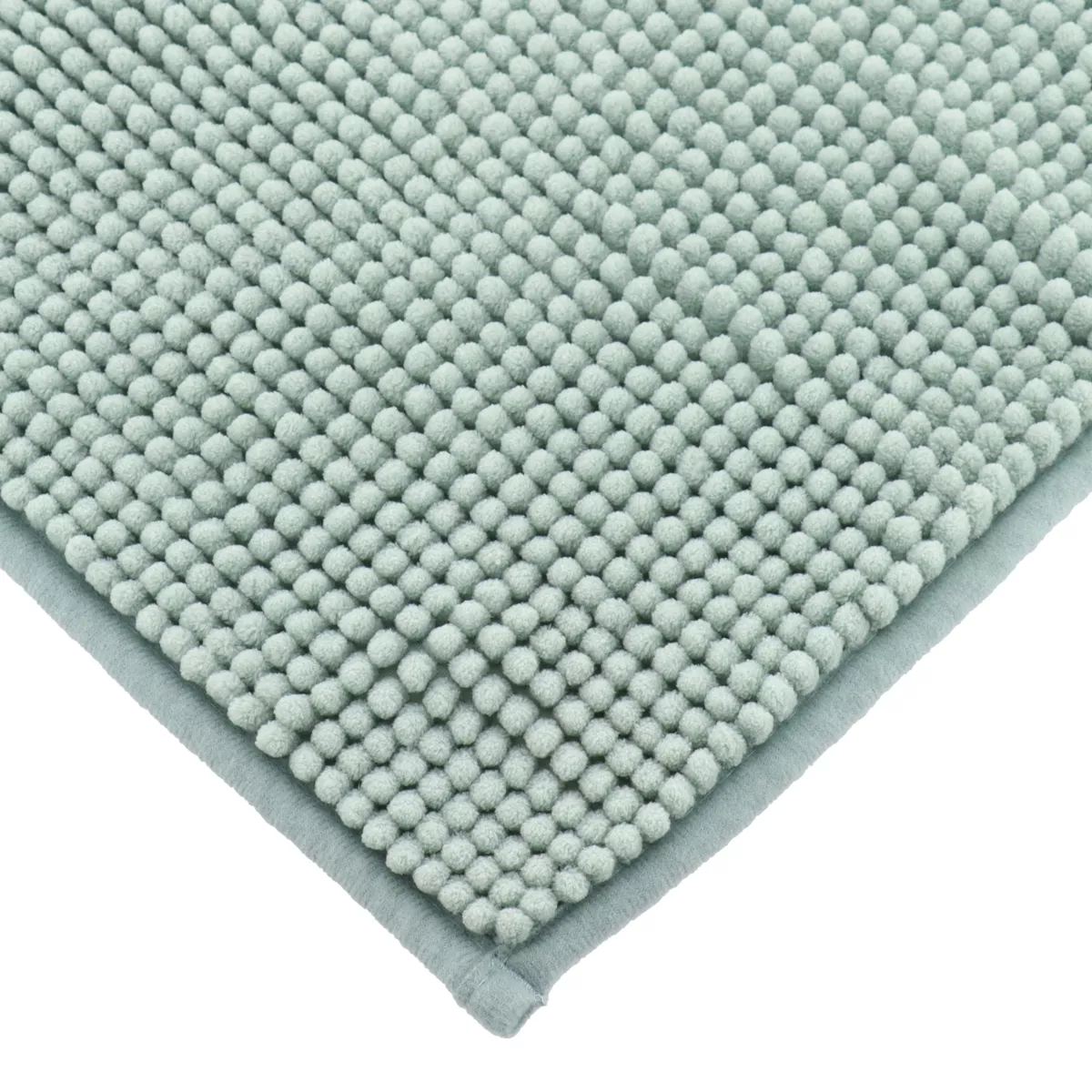TAPIS MICROFIBRE BOULES UNI 45X75CM - VERT EUCALYPTUS