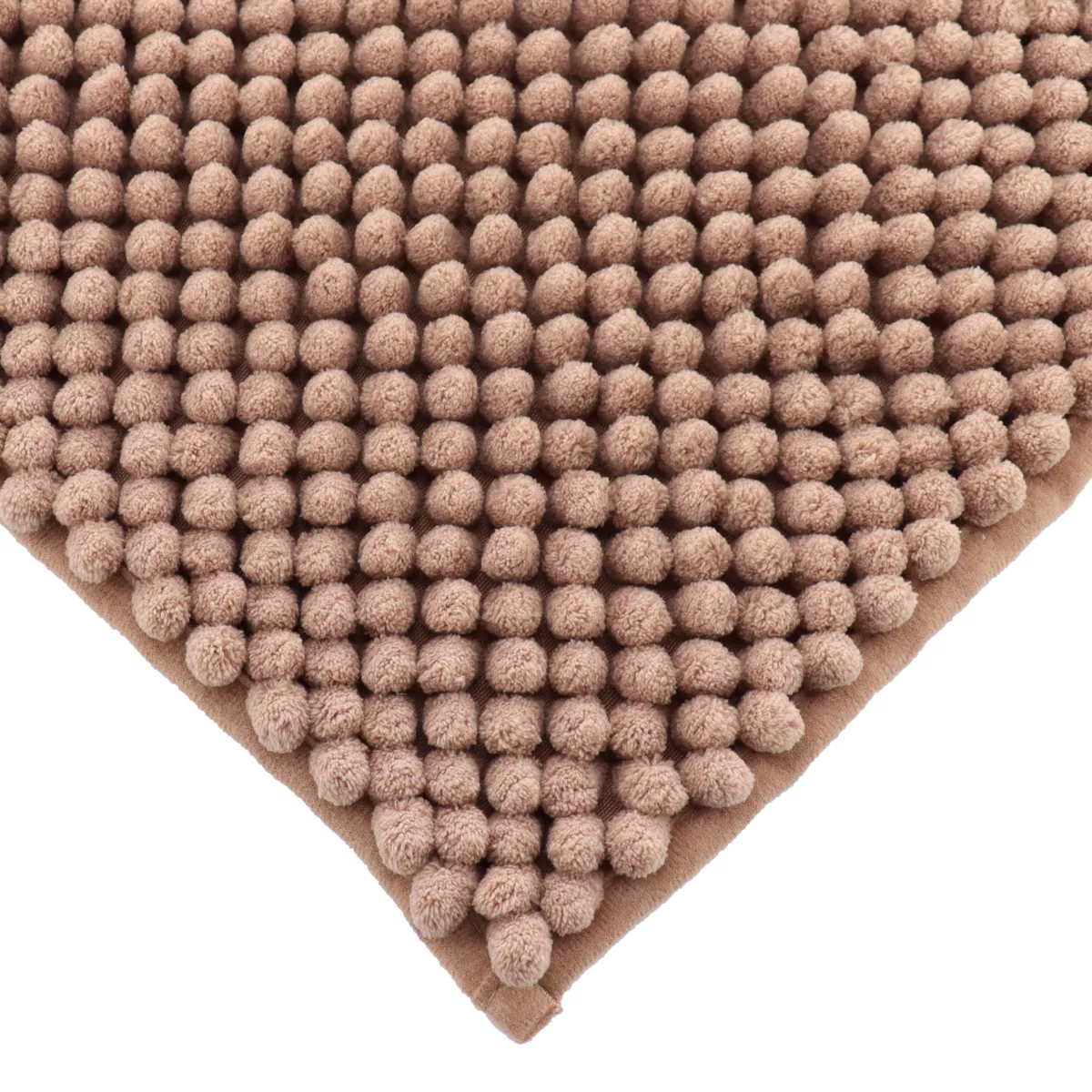TAPIS MICROFIBRE BOULES 50X80 CM - CAPPUCCINO