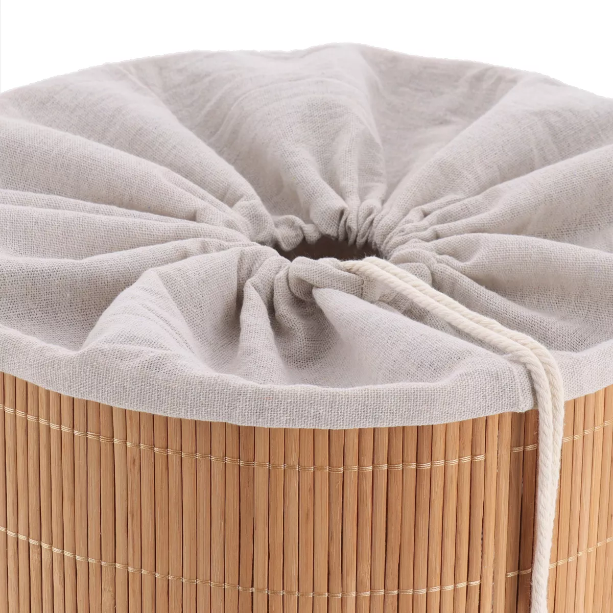 Cesto de ropa redondo y plegable (H50 cm) Harmonía Natural