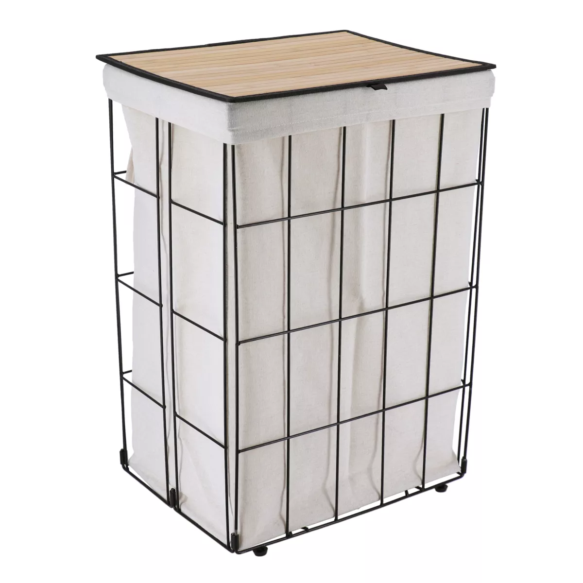 Cesto de ropa plegable (H60 cm) Industrial Marfil