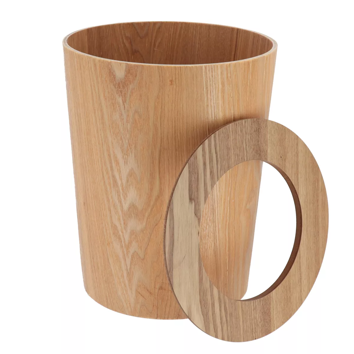 Poubelle salle de bain façon chêne Scandi Beige