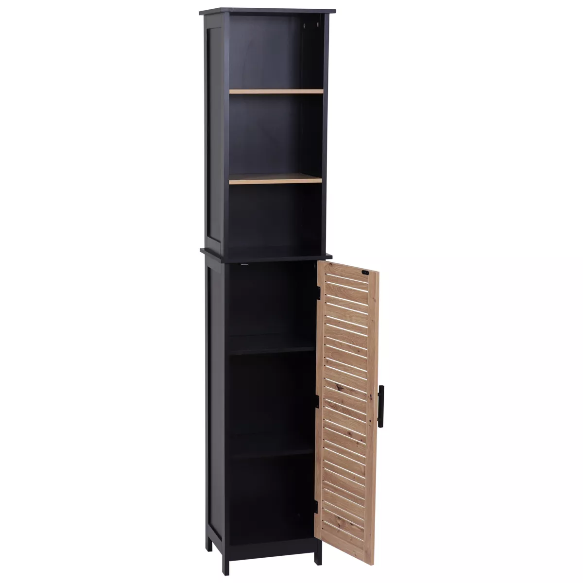 Mueble columna para baño (35 x H173 cm) Bergen Negro