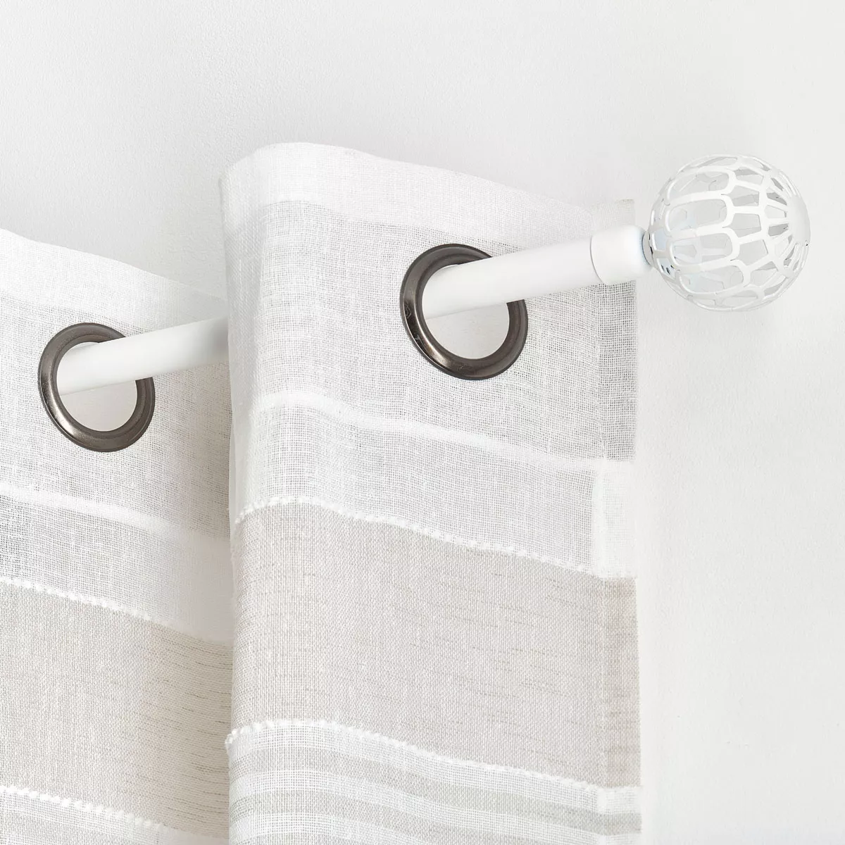 KIT EXT 120-210 CM D19 EMBOUT FACETTE - BLANC MAT