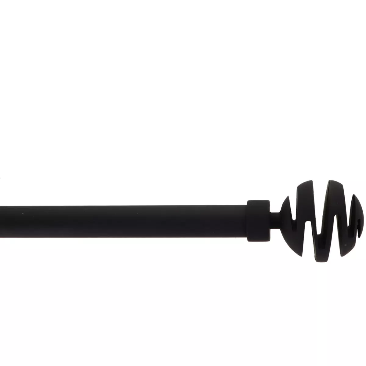 Kit de barra de cortina extensible (L120 - L210 cm / D19 mm) Villalouise Negro mate