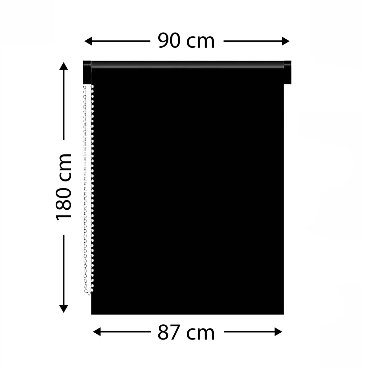 Tenda a rullo filtrante(90 x 180 cm)Strisce Nero