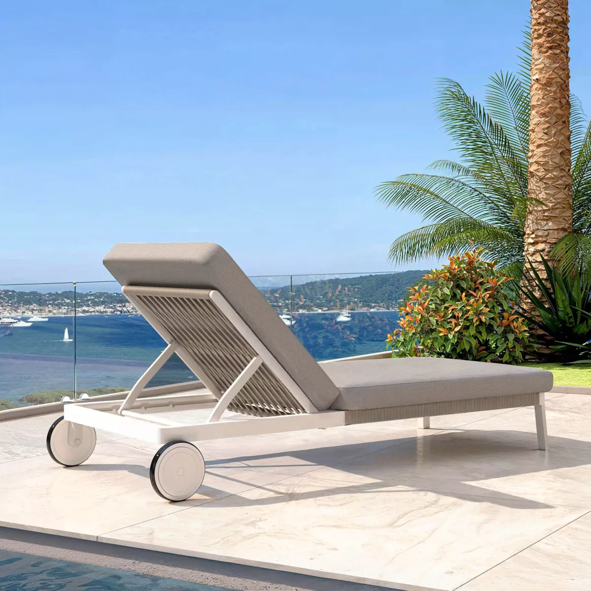 Transat en aluminium Amalfi Blanc