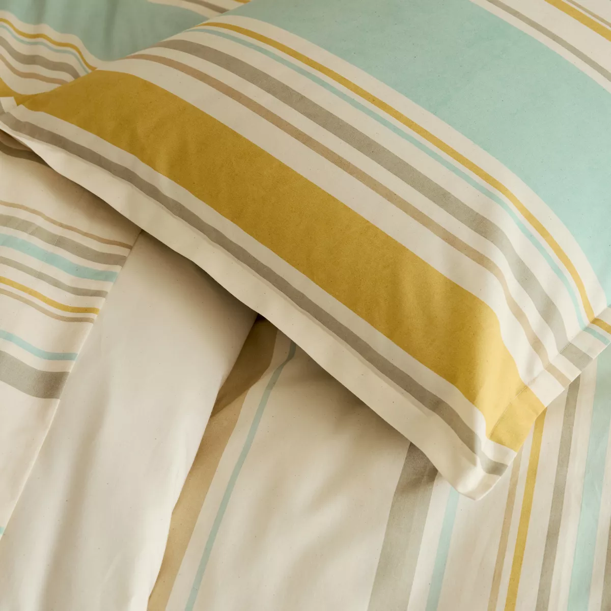 HUGO FAIENCE HOUSSE DE COUETTE 200X200 BEIGE/MULTICOLORE COTON 57FILS CM2