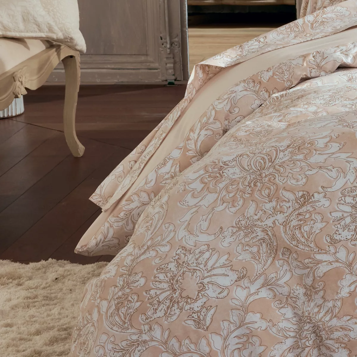 Drap plat percale de coton (280 x 325 cm) Palazzo Beige