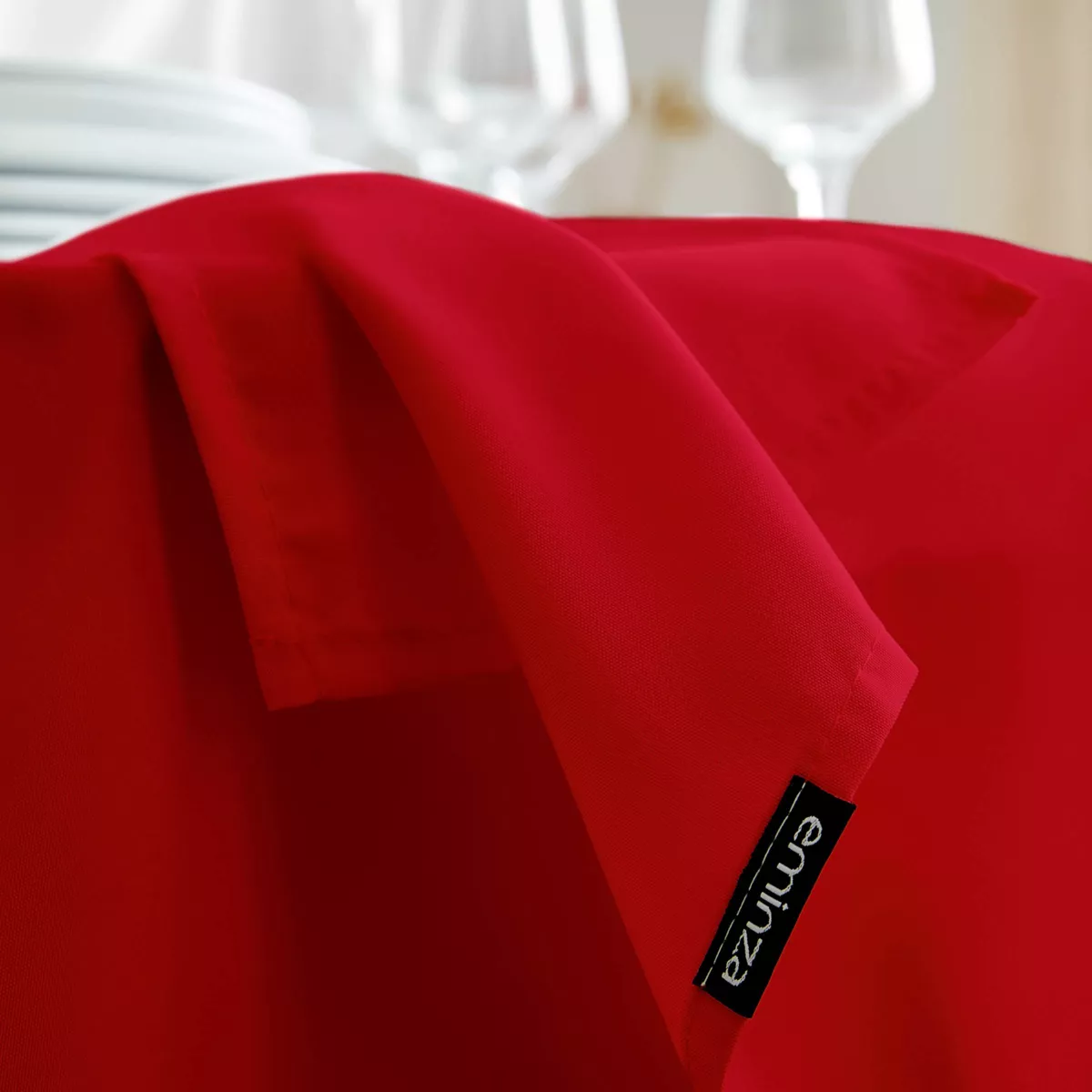 Nappe rectangulaire anti tache (140 x 250 cm) Elise Rouge