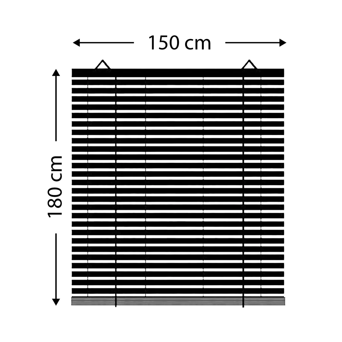 Tenda avvolgibile esterna effetto rattan (150 x 180 cm) Tanoa Beige