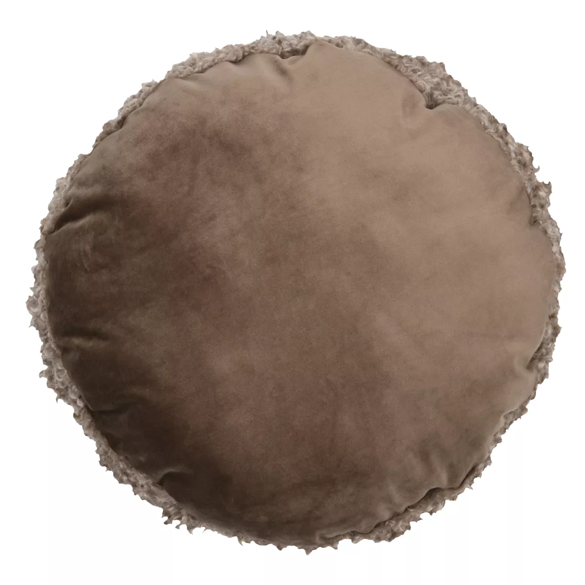 Cuscino rotondo bouclé (40 cm) Cosylife Tortora