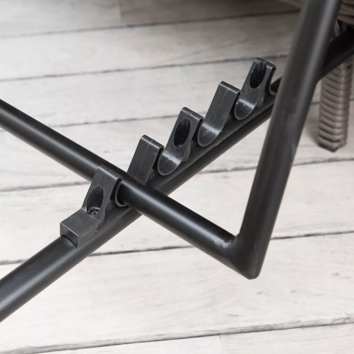 Transat double en résine tressée - Canapé de jardin Calvi Gris et gris foncé