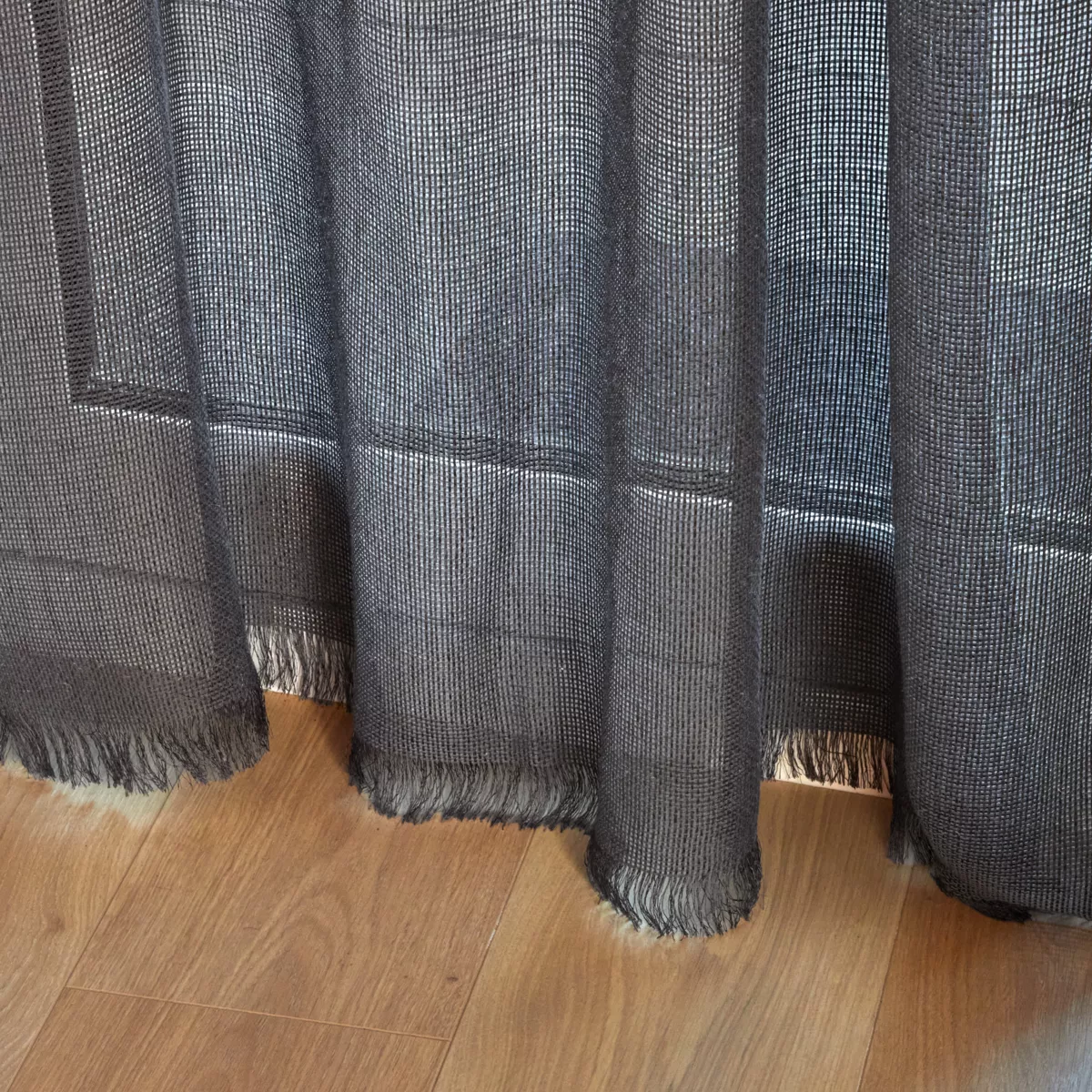 Türvorhang gewebt (135 x 225 cm) Natural Grau