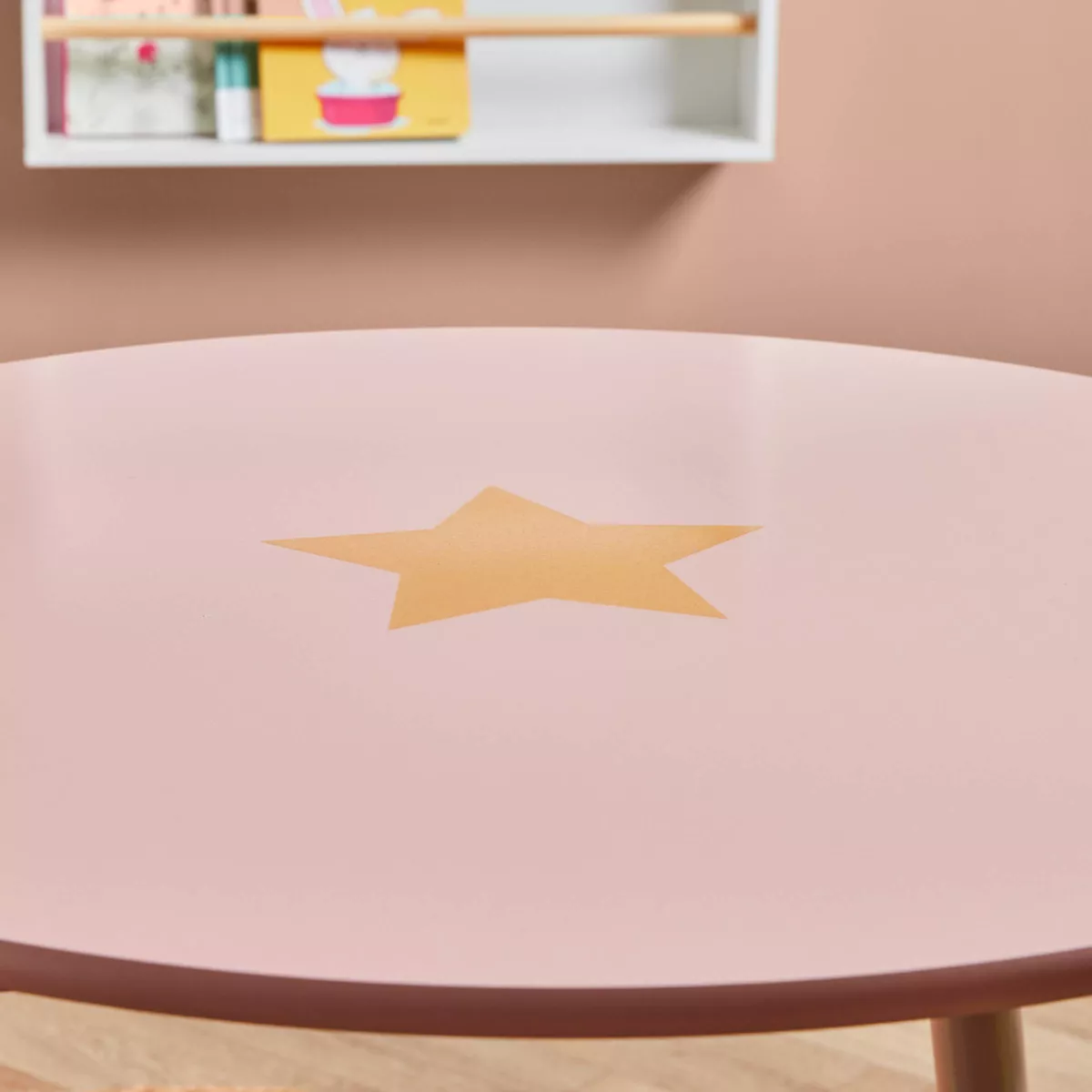 Kindertisch Holz (H44 cm) Stars Rosa