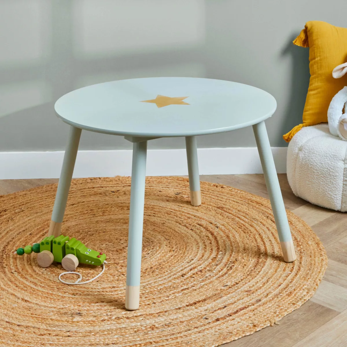 Kindertisch Holz (H44 cm) Stars Grün