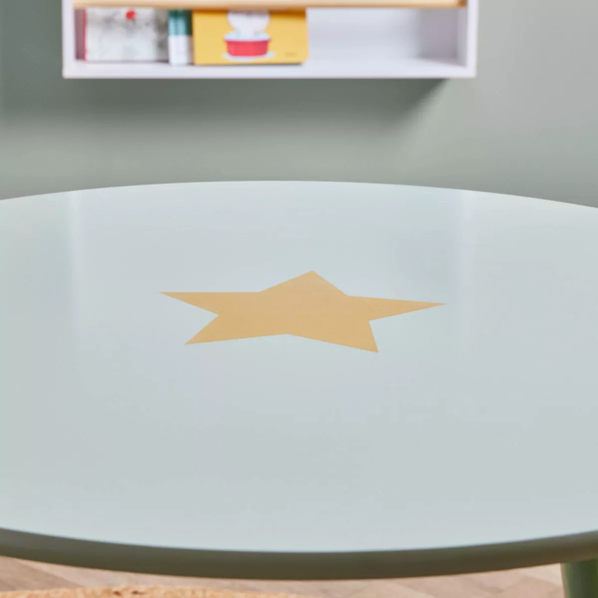 Kindertisch Holz (H44 cm) Stars Grün