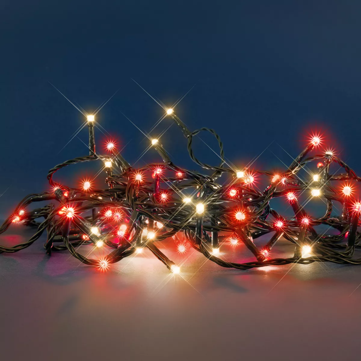 Ghirlanda luminosa Bicolore Flashing light Lung. 8 m Rosso e bianco caldo 128 LED
