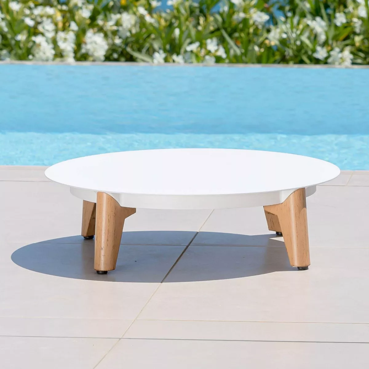 Salon de jardin aluminium 2 places 3 pcs Monte Carlo Blanc et gris clair