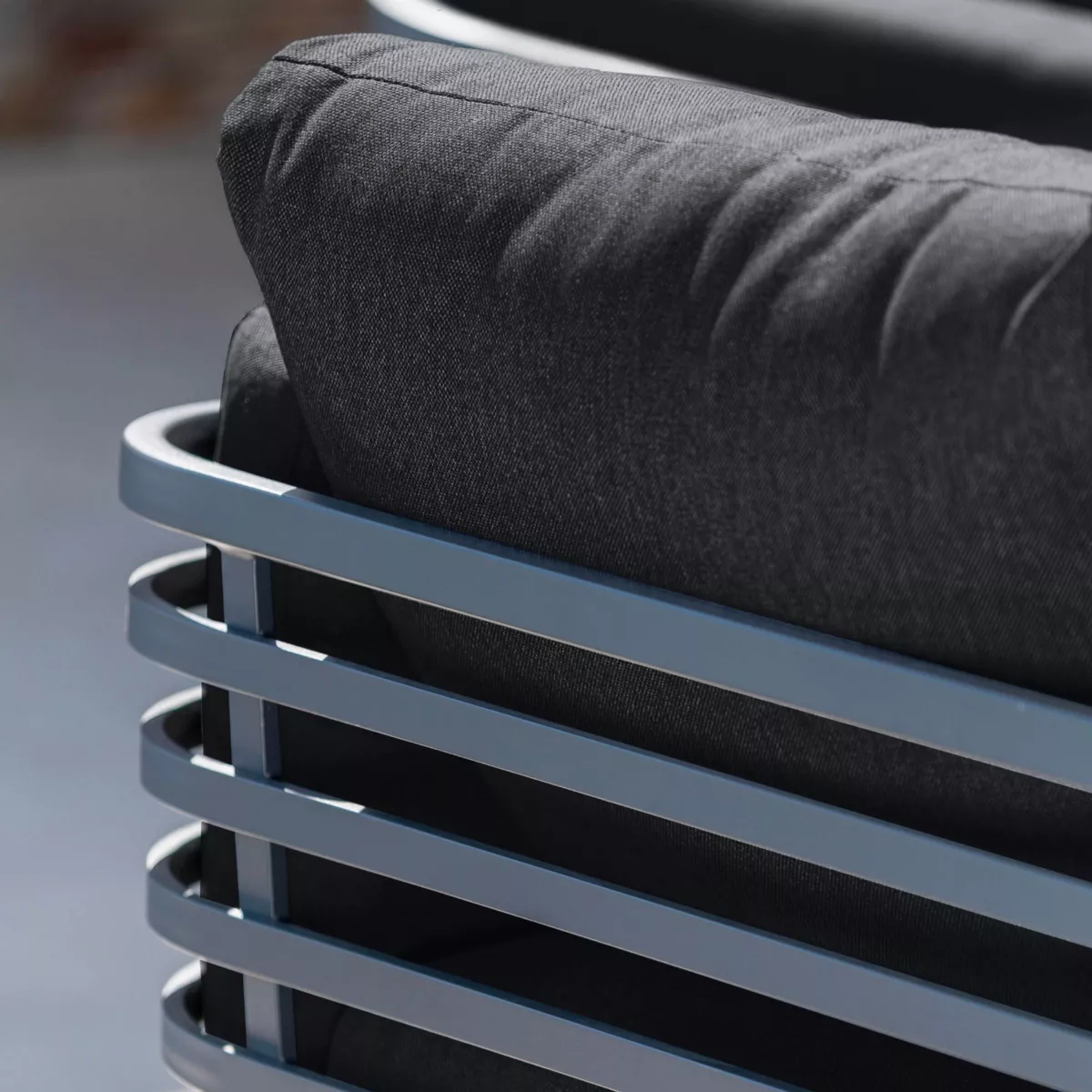 Canapé de jardin en aluminium 2 places Monte Carlo Gris anthracite