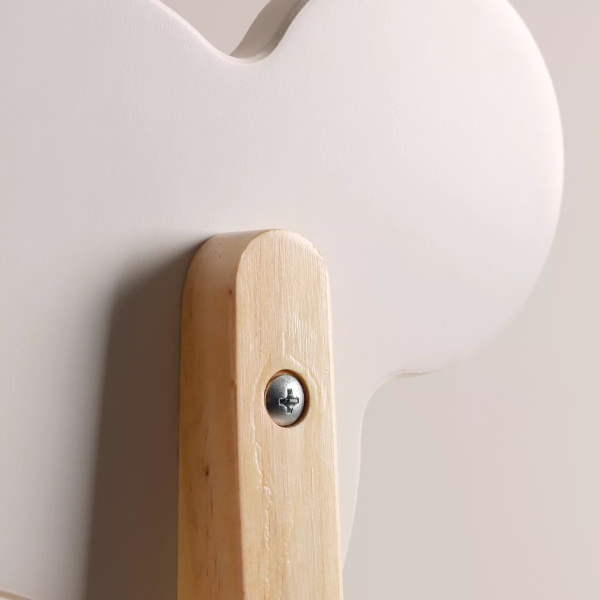 Table et 2 chaises enfant bois (H44 cm) Oursons Blanc