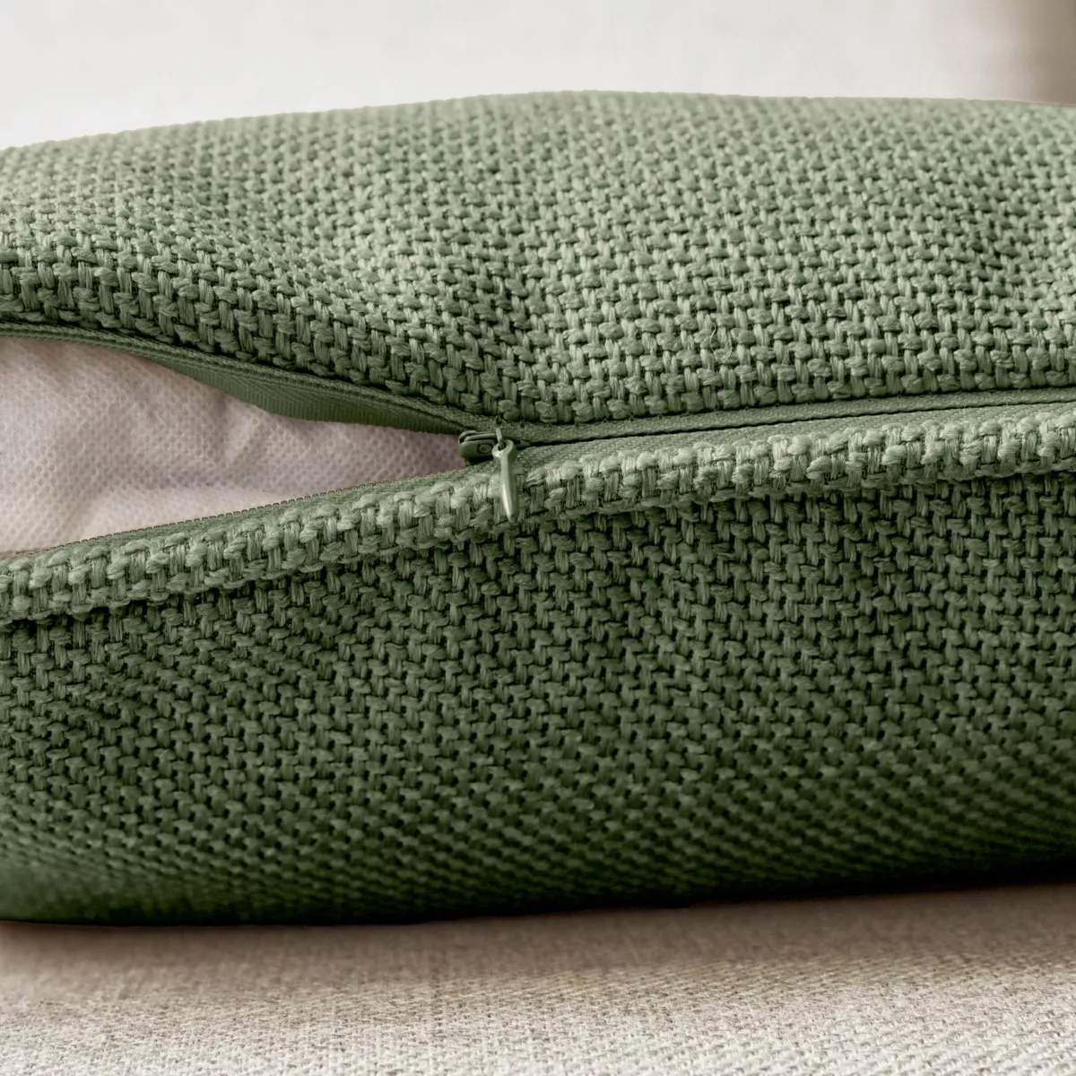 Cojín rectangular tejido (40 x 60 cm) Alba Verde kaki