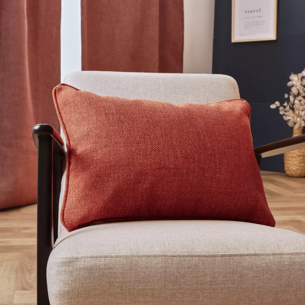 Coussin rectangulaire tissé (40 x 60 cm) Alba Terracotta