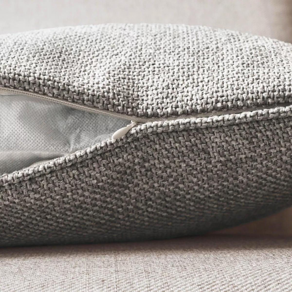 Coussin carré tissé (45 x 45 cm) Alba Taupe