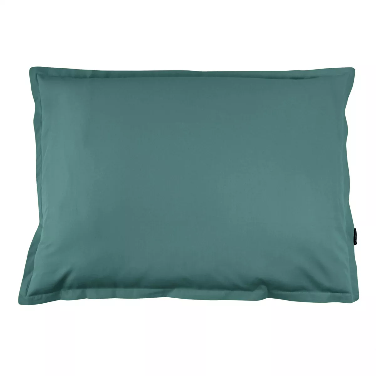 Funda de almohada rectangular de percal de algodón (70 cm) Cali Azul trullo