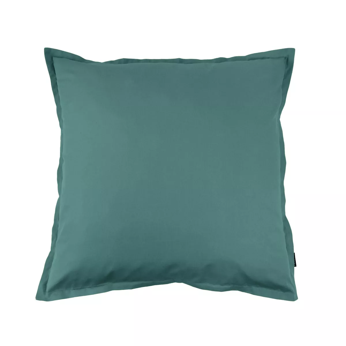 Funda de almohada cuadrada de percal de algodón (65 cm) Cali Azul trullo