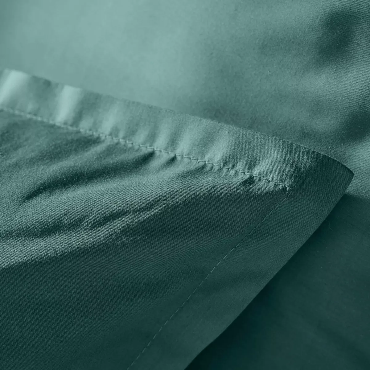 Housse de couette percale de coton (240 x 220 cm) Cali Bleu canard