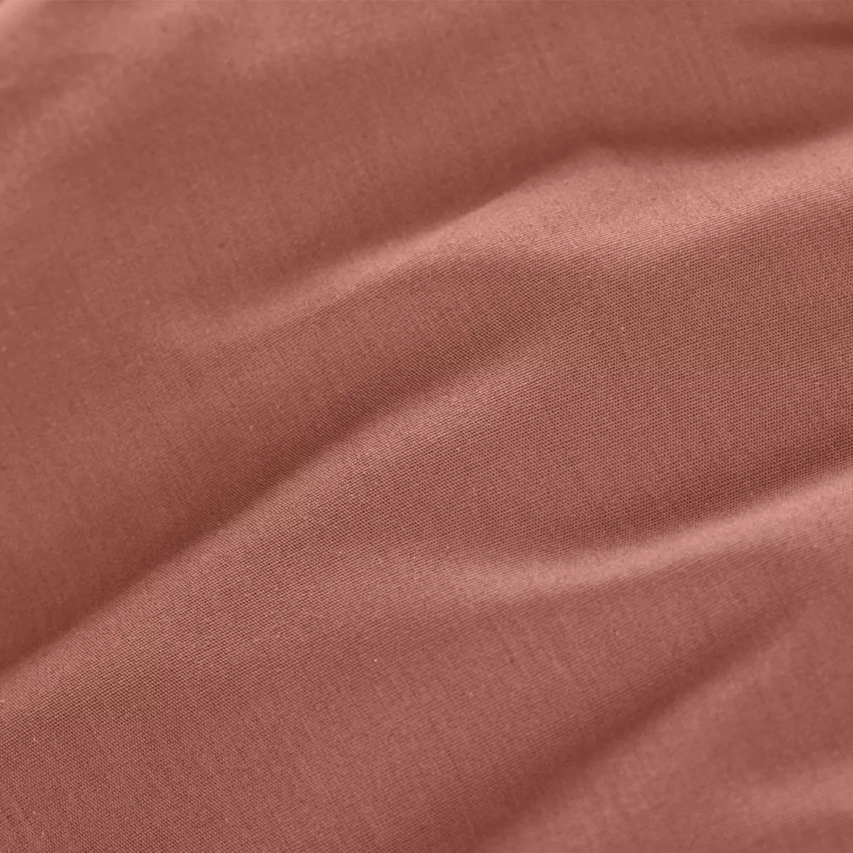 Drap housse percale de coton (140 x 190 cm) Cali Bois de rose