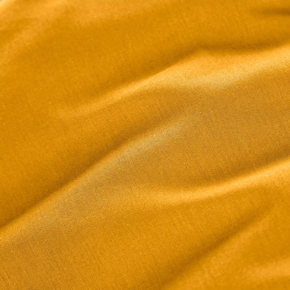 Drap plat percale de coton (240 x 300 cm) Cali Jaune moutarde