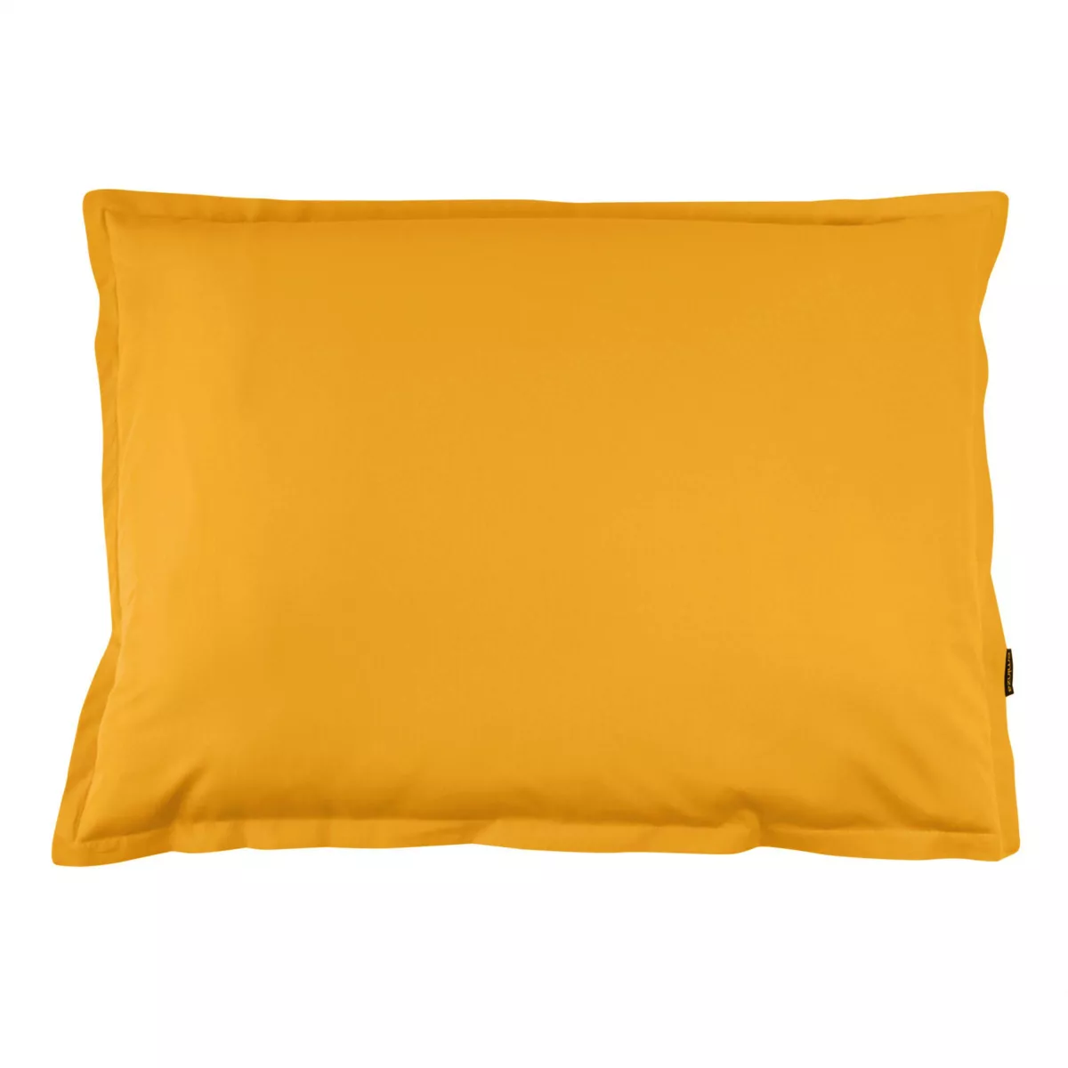 Funda de almohada rectangular de percal de algodón (80 cm) Cali Amarillo mostaza