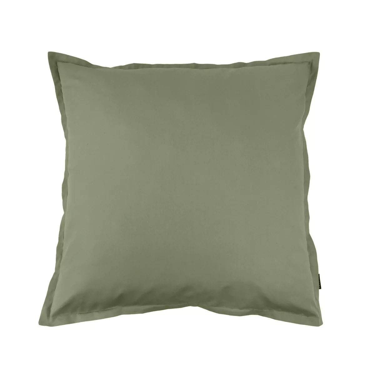 Funda de almohada cuadrada en percal de algodón (65 cm) Cali Verde romero