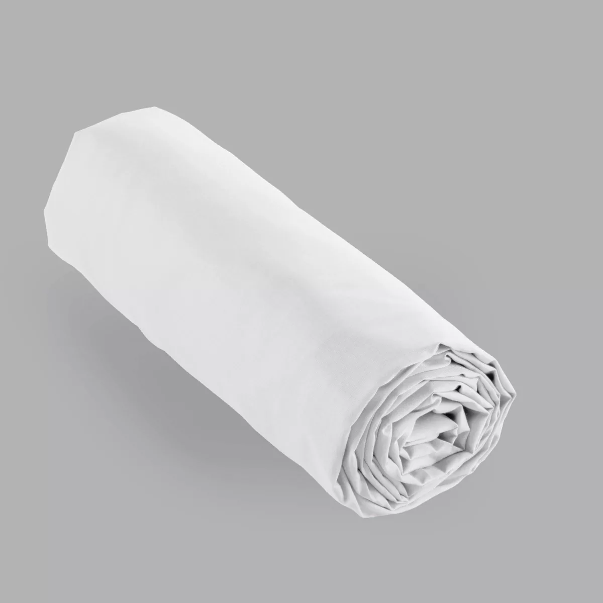 Sábana bajera en percal de algodón  (160 cm) Cali Blanco