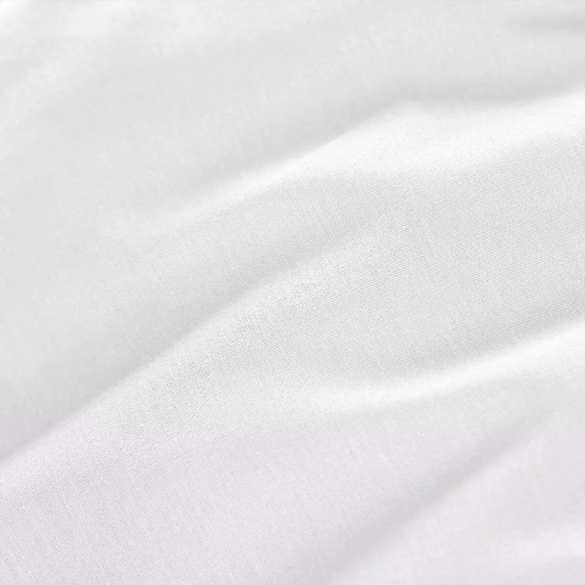 Drap plat percale de coton (240 x 300 cm) Cali Blanc