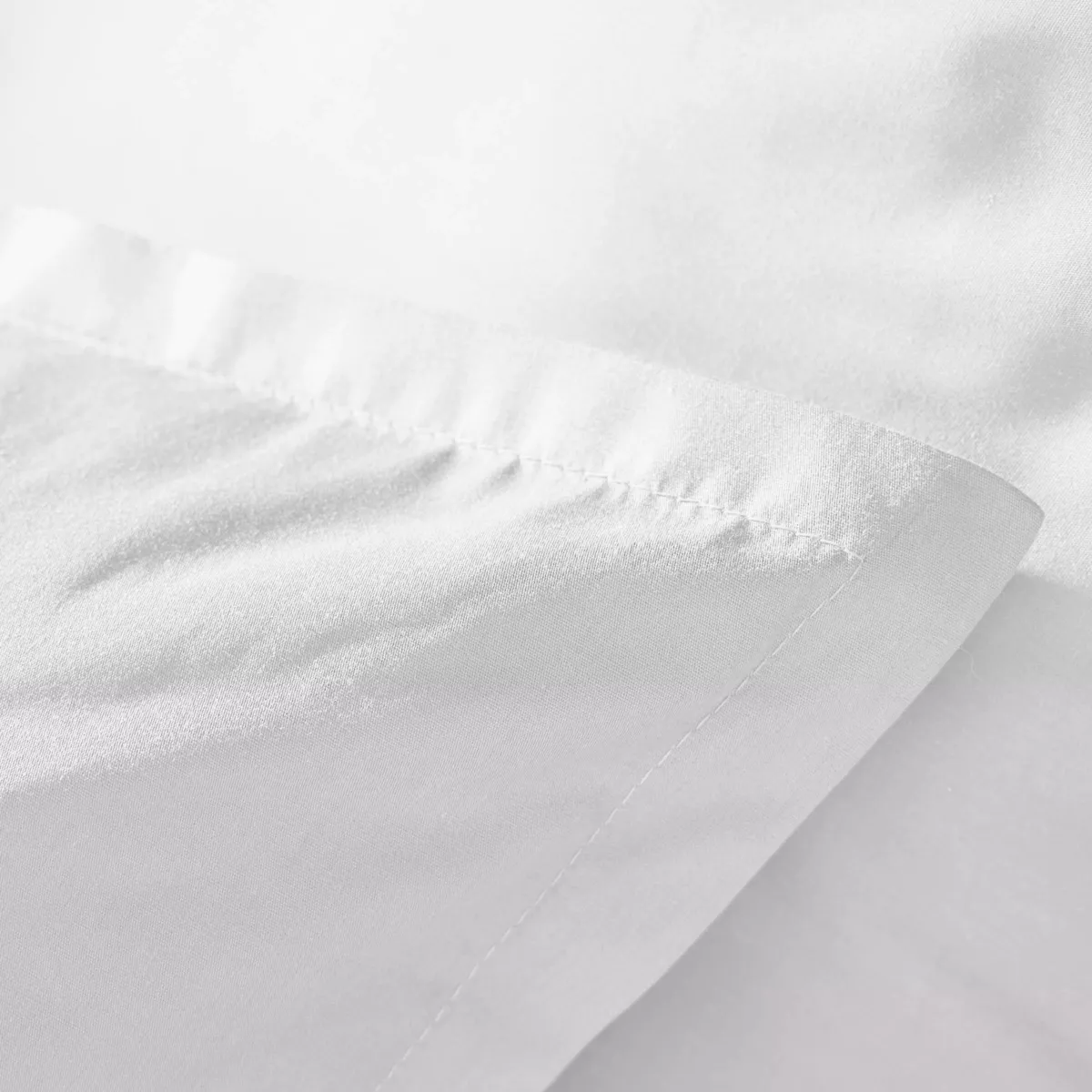 Taie d'oreiller carrée percale de coton (80 x 80 cm) Cali Blanche