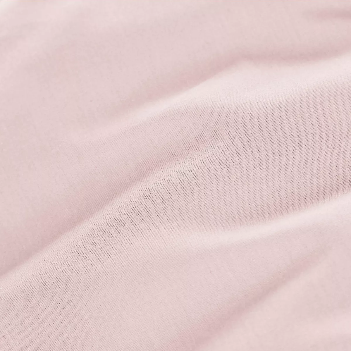 Drap plat percale de coton (180 x 290 cm) Cali Rose poudré