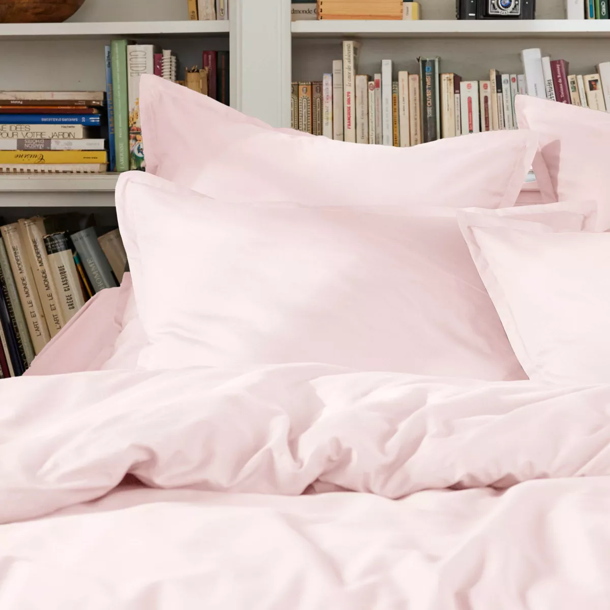 Funda nórdica de algodón percal (260 cm) Cali Rosa pálido