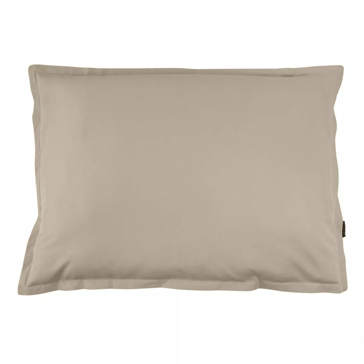 EM - Taie d'oreiller volant plat 50 x 80 cm Percale unie CALI Taupe